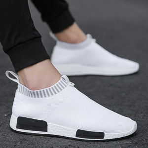 Cork Men Shoes  Sneakers Men Breathable Air Mesh Sneakers Slip on Summer Non-leather Casual  Lightweight Sock Shoes Men Sneakers